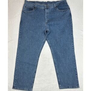 Wrangler Men's Relaxed Fit Advanced Comfort Jeans 40x29 Blue Denim‎